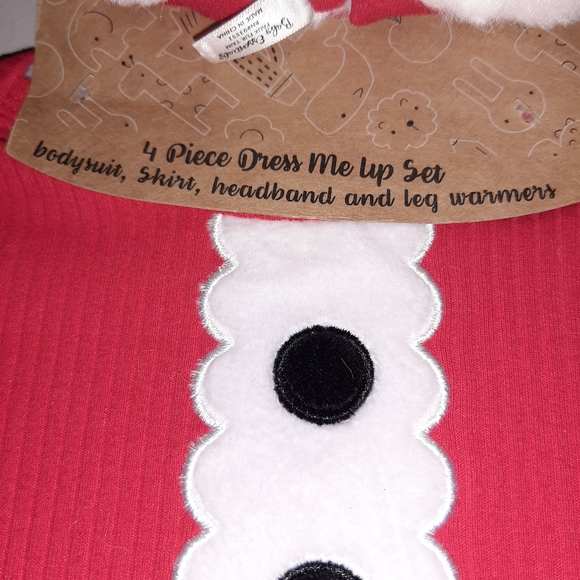 NWT Santa Baby 4 Pc Outfit Onesie Tutu Hairbow + - Picture 2 of 6